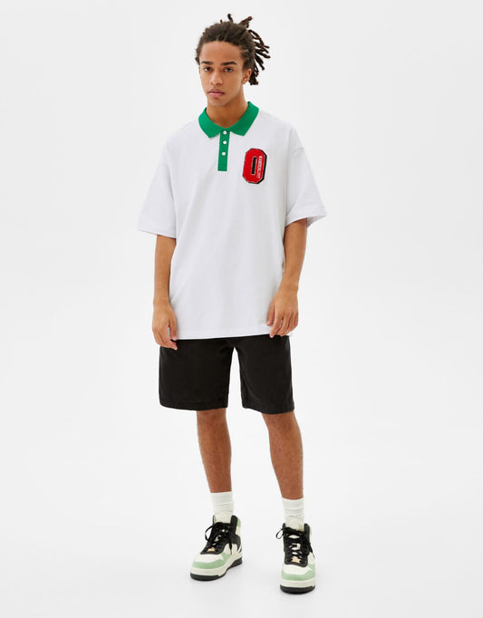 Oversize Varsity Polo T-Shirt