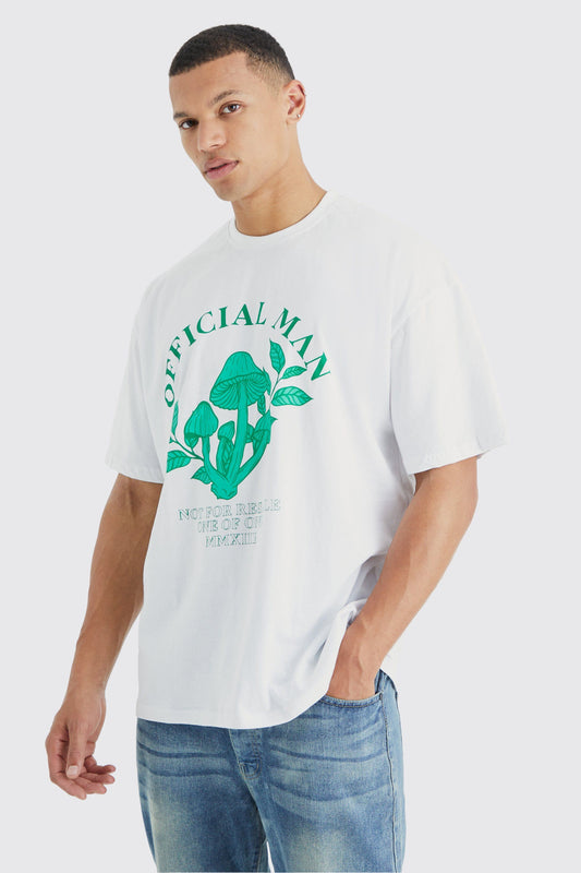 Tall Oversized Trippy Print T-shirt