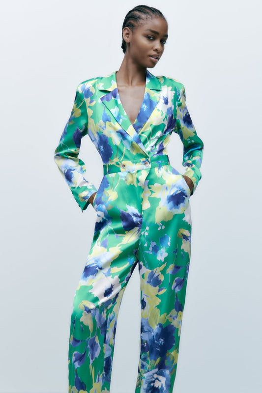 floral print jumpsuit multicolored