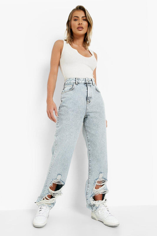 Extreme Laddered Straight Fit Jeans