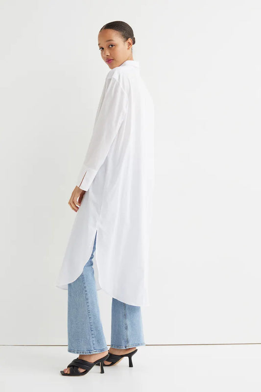 Calf-Length Shirt Dress