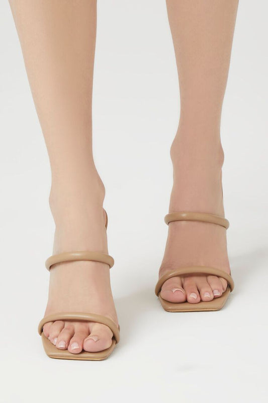 Dual-Strap Spool Heels