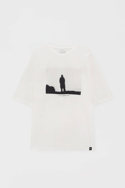 White Silhouette Photo T-Shirt