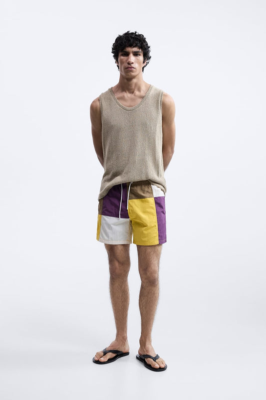 Patchwork Swimming Trunks