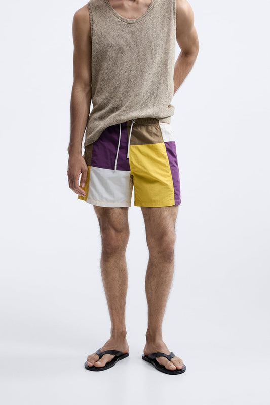 Patchwork Swimming Trunks