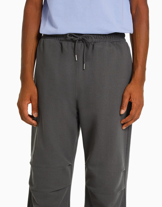 Plush Parachute Trousers with Zip Pockets