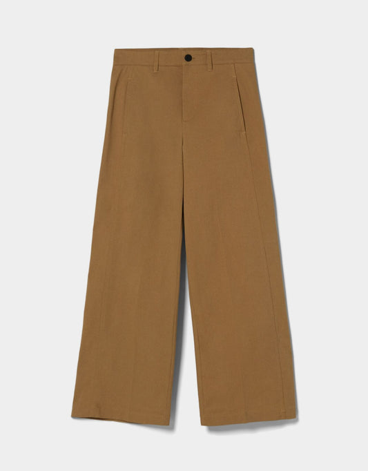 Wide-leg Maxi Cotton Trousers