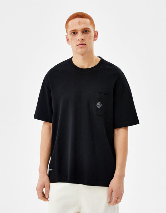 Black Boxy Fit Short Sleeve T-Shirt