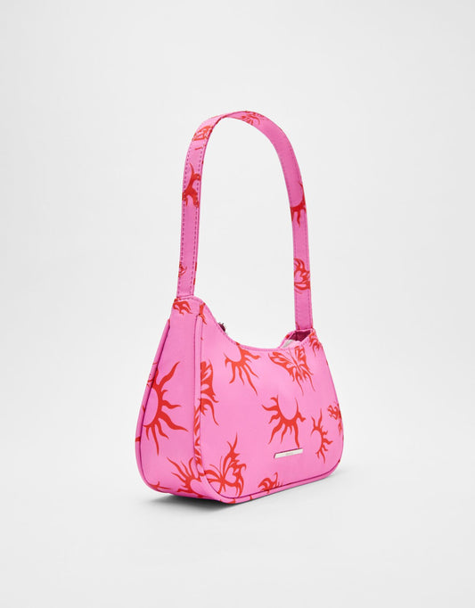 Coloured Bag with Butterfly Print