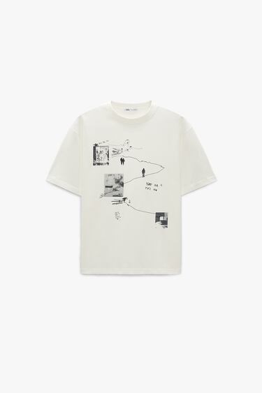 Contrast Embriodery T-Shirt