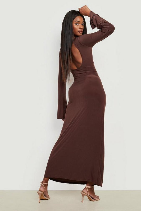 Heavy Soft Touch Low Back Maxi Dress