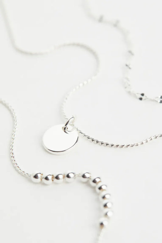 Silver-Couloured Three-Strand Necklace