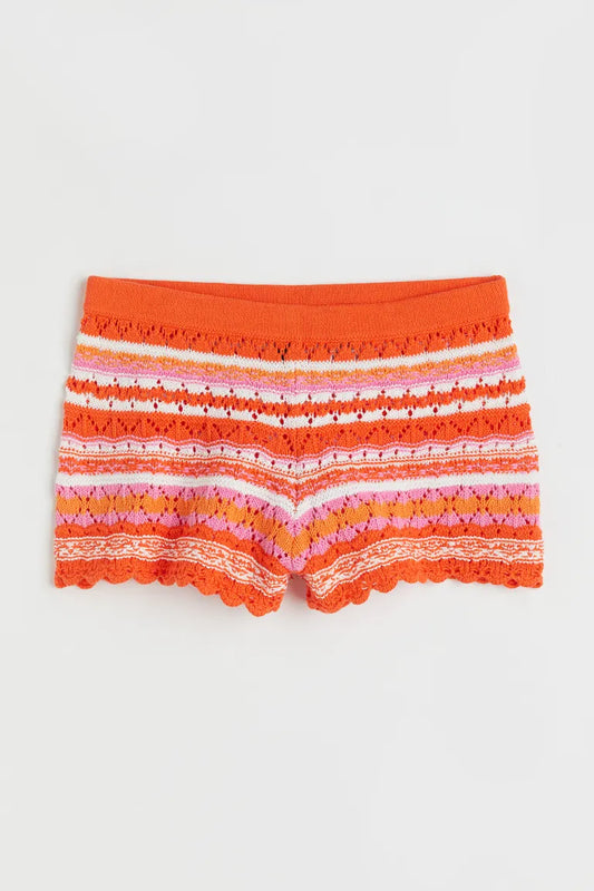 Crochet-Look Short